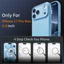 Magnetic for iPhone 17 Pro Max Case, [Matte Solid Color] [Full Camera Protection] Protective Case for iPhone 17 Pro Max - Light Blue