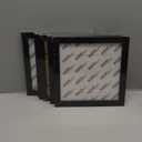 8x8 Picture Frame Rustic Black Wood Set of 6,Display Pictures 5x5 with Mat or 8x8 Without Mat,Multi Photo Frames Collage for Wall or Tabletop Display