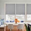 MYshade No-Drill Cordless Horizontal Mini Blinds 28.5" W x 48" H Tool-Free Inside Mount Window Blinds with 1" Vinyl Slats, Light Filtering & Privacy, Child & Pet Safe, Gray