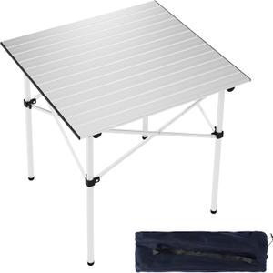 Lightweight Folding Camping Table with Carry BagUltra-Compact Aluminum Table for Picnic, Beach, Traveling, Backyards, BBQ (Color: White), Large