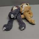 Queekay 2 Packs Sloth Stuffed Animal Hanging 18 Inch Three Toed Sloth Plush Toy with Hook and Loop Hands for Teens Adults Gifts Decors(Dark Brown)