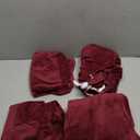 H.VERSAILTEX Velvet Stretch Recliner Couch Covers 4-Pieces Style Recliner Chair Covers Recliner Cover for Reclining Chair Slipcovers Feature Non Slip Form Fitted Thick Soft Washable, Burgundy