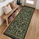 Botanical Runner Rug for Hallways Boho Entryway Rug Non Slip Washable Long Bedside Rugs for Kids Bedroom Yellow Green Kitchen Mat for Floor Area Rugs for Living Room Bathroom 59" X 24"