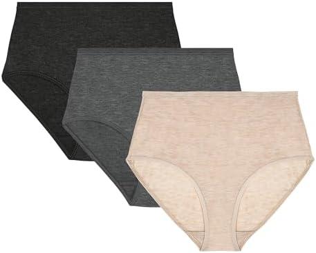 ZSOSBA METARINO Women's Underwear High Waisted Ladies Panties Merino Wool Sports Active Briefs 3 Pack, XL