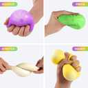 Dumpling Squishy Stress Balls with Steamer, Mystery Colorful Fidget Sensory Toys, Soft Anxiety Relief Squeeze Decompression Dough, Easter Stocking Stuffers Gifts (Yellow)