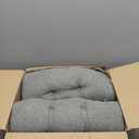 Shinnwa Dining Room Chair Cushions Set of 2, Memory Foam Kitchen Chair Cushions with Straps and Non-Slip Bottom, 2 Pack, 16.5x15.5x3in, Grey