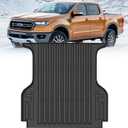 Nilight Truck Bed Mat Compatible with 2019-2023 Ford Ranger Short Bed 5 FT Accessories, Heavy-Duty TPE Thicken Edge, Non-Slip 4 x 4 Lariat 2.3L USA Version, All Weather Protection Pickup Liner, 1-Pack