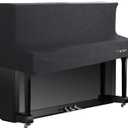 Protect Your Piano with Mooson Upright Piano Cover Cloth - Piano Keyboard Dust Cover All Included! (Blank) (Black)