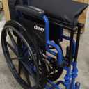 Drive Medical Blue Streak Lightweight Wheelchair with Swing-Away Footrests and Flip-Back Arms, Portable Folding Wheelchair for Adults and Seniors, 18 Inch Seat