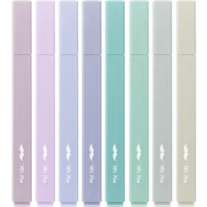 Mr. Pen- Aesthetic Highlighters No Bleed, 8 Pack, Pastel Colors, Chisel Tip, Cute Highlighters Assorted Colors for Journaling, Highlighting, Underlining, Fast Dry, Back to School Supplies