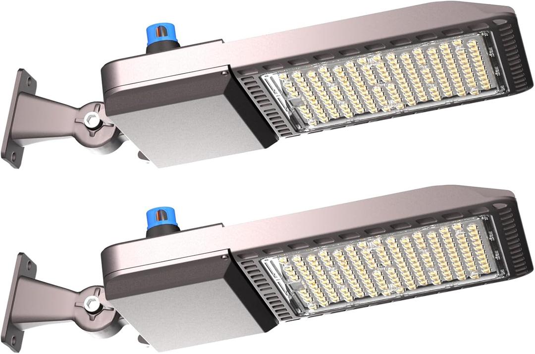 2Pack 480W(486x1W LED) LED Parking Lot Lights 72000lm (150Lm/W) 5000K ETL Listed Led Parking Lot Lighting with Smart Photocell & Arm Mount (Coverage: 66~130Ft at Height:30~60Ft) (480W -2Pack)
