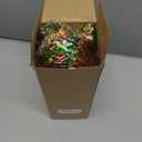 50Ft Red Gold Green Christmas Garland Decorations,Xams Tinsel Stems Twist Garland Decor for Tree Stairs Railing Front Door Mantle Fireplace Indoor Outdoor Holiday Home