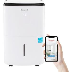 Honeywell 3000 Sq. Ft. Energy Star Smart Dehumidifier for Home Basements & Large Rooms, with WiFi, Alexa Voice Control and Anti-Spill Design - TP50AWKNR