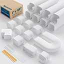 3" 13Ft Mini Split Line Set Cover with Flexible Duct, Upgrade PP Decorative Minisplit Lineset Cover Kit, Paintable for Mini Split, Air Conditioner, Central AC, HVAC and Heat Pumps, White