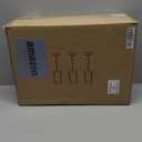 3-Light Pendant Light, Indoor Glass Hanging Light Fixture, Adjustable Height, Brushed Nickel Finish for Kitchen Dining Room (White)