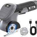 2026 Cordless Electric Scissors, Fast Charging Rechargeable Cardboard Cutter with Replaceable Blades and Long-Lasting Battery, Effortless Cutting for Cloth, Fabric, Plastic & Leather (Gray-black)