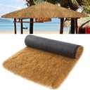 Nuenen Synthetic Thatch Grass Roof Artificial Mexican Straw Roll Fireproof Palapa Thatch Roofing Decorations for Bar Hut Patio Pool Beach Hawaiian Party and Bar Decor(39.4' X 39.4'',Yellow)