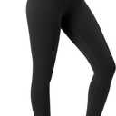 ODODOS Body-Hugging Workout Leggings with Back Pocket for Women, 25" /28" High Waist Yoga Pants (Small, Black)