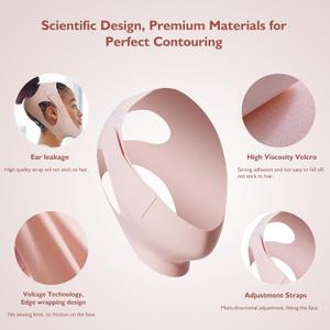 Jawline Shaper Chin Strap for Sleeping, Reusable V-Line Mask123456