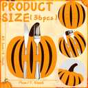 Breling 36 Pcs Thanksgiving Pumpkin Cutlery Holders Thanksgiving Silverware Holder Felt Tableware Decor Autumn Fall Harvest Party Supplies