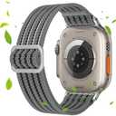 BANGRICH Stretchy Nylon Compatible with Apple Watch Band 38mm 40mm 41mm 42mm 44mm 45mm 49mm Women Men, Elastic Cloth Sport Wristbands Solo Loop for iWatch Ultra Series 9 8 SE 7 6 5 4 3