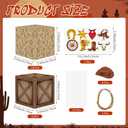 Cinrobiye 52 Pcs Western Centerpieces for TablesRodeo Cowboy Party Decorations Wild West Village Barn Country Party Hay Bales Boxes Goodie Boxes Gift Decor for Fall Harvest Baby Shower Party Supplies