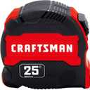 CRAFTSMAN 25-Ft Tape Measure with Fraction Marketing, Retractable, Manual-Locking Blade (CMHT37443S)