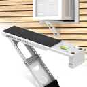 Window Air Conditioner Support Bracket: Adjustable Anti-Slip Shock-Absorbing Mat Windows Safe Bracket Built-in Bubble Level - 12000 to 24000 BTU AC Units Window Mount Bracket Up to 165 lbs