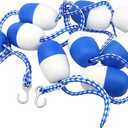 20Ft Adjustable Pool Safety Rope by puxyblue with Floats for Indoor and Outdoor Swimming Pools Separating Depth-Floating Buoy Line with 9 Floats and 2 Hooks