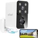 ieGeek Security Cameras Wireless Outdoor Pan Rotating 180 Home Security Cameras, 2.4G WiFi Camera Battery Powered with 2K Color Night Vision, Smart AI Detection, 2-Way Audio, Local/Cloud Storage,IP65