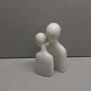 Quoowiit Abstract Couple Sculptures for Home Decor, Romantic Lover Statue for Shelf Decor Office Decor Table Decorations for Living Room Bedroom, Gifts for Anniversary Valentine Birthday (White-Large)