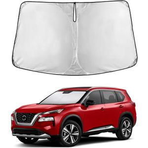 EcoNour Windshield Sunshade Compatible for Nissan Rogue 2021-2024 2025 2026, (Not for Rogue Sport) Sun Visor for Front Windshield & Window Sun Shade Cover, UV Heat Protector, Car Accessories