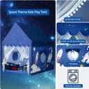 Kids Play Tent Playhouse Indoor Tent for Kids Boys Toddler, Large Castle Play House Bed Tents Spaceship Outer Space Rocket Blue, Kid Toys for Boy Girl Birthday House Gift
