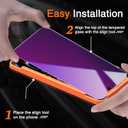 2 x Milomdoi 3 Pack Gradient Colorful Privacy Screen Protector for iPhone 17 Pro Max [Anti-Blue Light Private Film], 3 Pacs Camera Lens Protector Accessories, Case Friendly, Anti-Spy Tempered Glass