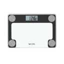 Taylor Digital Bathroom Scale for Body Weight with Travel Bag - Clear Glass Platform, 400 lb Capacity, Stainless Steel Accents, Triplex Display