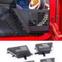 Savadicar Metal Door Pockets, American Flag Door Side Organizer Compatible with 2011-2018 Jeep Wrangler JK JKU, Front and Rear Door Storage Accessories, Replace Sagging Nets, 4PC Set