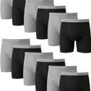 Hanes Men's Underwear Boxer Briefs Pack, Cool & Breathable Cotton Moisture-wicking Underwear for Men, No Ride Up (Black, S)
