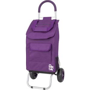 dbest products Trolley Dolly Purple Foldable Shopping cart for Groceries with Wheels and Removable Bag and Rolling Personal Handtruck Standard, 1 unit