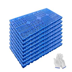 Plastic Pallets 8Pcs - 23.6"x11.8"x1.18" Nestable Lightweight Waterproof Storage Pads, Indoor/Outdoor Use for Kitchen, Basement, Garage, Warehouse, Industrial Use
