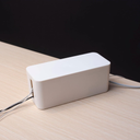 INSTEN 16" Cable Management Box - Power Strip, Cords, Surge Protector Hiding Cover Organizer - Hide Loose Wire for Home Office Desk Desktop Floor & Keep Children and Pet Safe - White