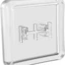 Low Profile PBT Keycaps for Mechanical Keyboard, Frosted Transparent White, 40-Piece 1U Set