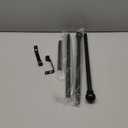 Black Curtain Rods for Windows 28 to 48 inch, Heavy Duty Drapery Rod Set with Brackets, Adjustable 5/8 inch Diameter Metal Standard Curtain Rod for Bedroom, Kitchen, Matte Black