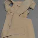 Fit Geno Back Brace Posture Corrector for Men & Women: Shoulder Straightener Adjustable Full Back Support Pain Relief - Scoliosis Hunchback Spine Corrector (Small/Medium), (Beige)