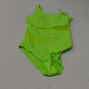 Tempt Me Women One Shoulder One Piece Swimsuits Full Coverage Cutout Mesh Sexy Bathing Suits Tummy Control Swimwear (Large, Neon Green)