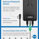SUNVIE 60W Low Voltage Landscape Transformer with Timer and Photocell Sensor, 120V AC to 12V DC Landscape Lighting Transformer Weatherproof Low Voltage Transformer for Landscape Lights Pathway Lights