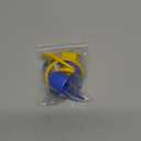 2sets 1/ 2 ISO A+ISO 5675 Hydraulic Coupler Male Dust Cap and Female Plug Cover, Hydraulic Quick Disconnects Port Plug Cover Fittings, Yellow + Blue Cap with Retaining Ring Keeps Cap Connected to Hose