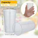 Sumind 24 Pack 12 oz Clear Plastic Cup Reusable Frosted Water Tumblers Restaurant Grade Stackable Drinking Cups Bulk Shatterproof Drink Tumblers for Wedding Birthday Party and Catering Supplies (EXP 12/27/36)