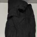 LILLUSORY Sweater Dresses for Women 2026 Fall Fashion Mock Neck Long Lantern Sleeve Oversized Outfits Knit Tops Clothes (Large, Black)