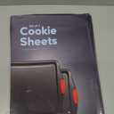 Baking Sheet Set, 2-Piece Large Cookie Sheet Set with Silicone Handles, Steel Baking Pan, Baking Sheets for Oven, BPA Free Nonstick Set, Half Sheet Pans, Black Baking Tray