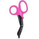 Madison Supply Trauma Shears for Nurses - Premium Stainless Steel Medical Scissors with Non-Stick Blades - 7.5" Surgical Nurse Scissors for First Aid and Emergency Use - Fluoride Coated Blades - Pink (1-Pack)